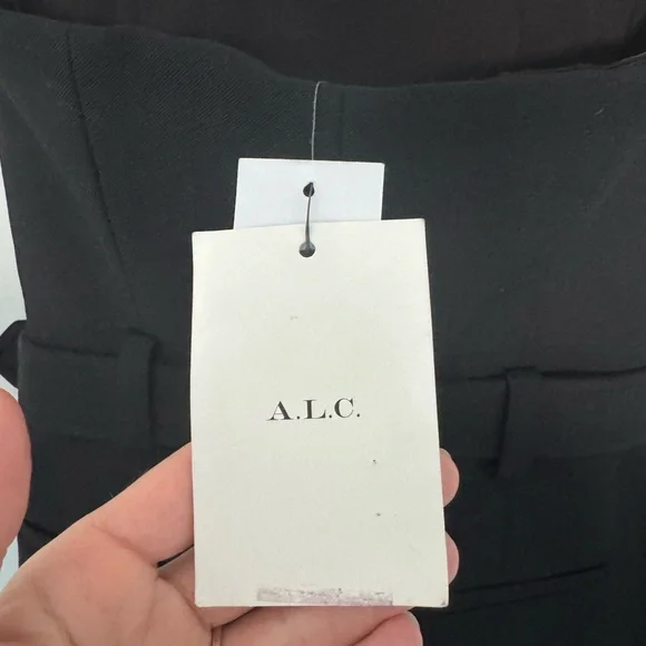 NWT A.L.C. Kate Belted Strapless Jumpsuit Black Size 2 $650